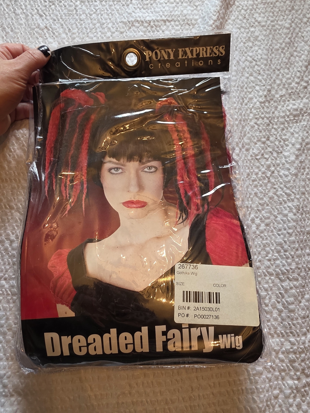 Pony Express Creations Synthetic Dread Wig - Black & Red